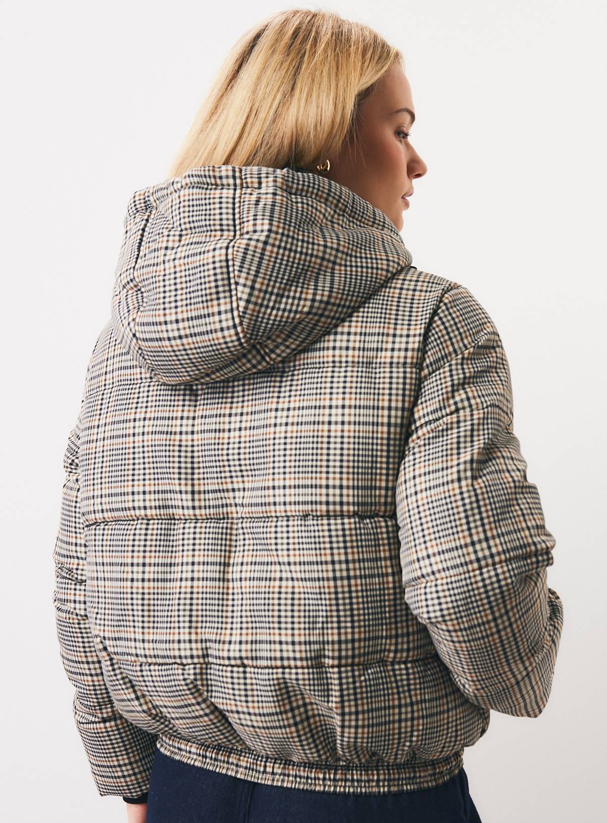 Check Padded Jacket XS - Image 4